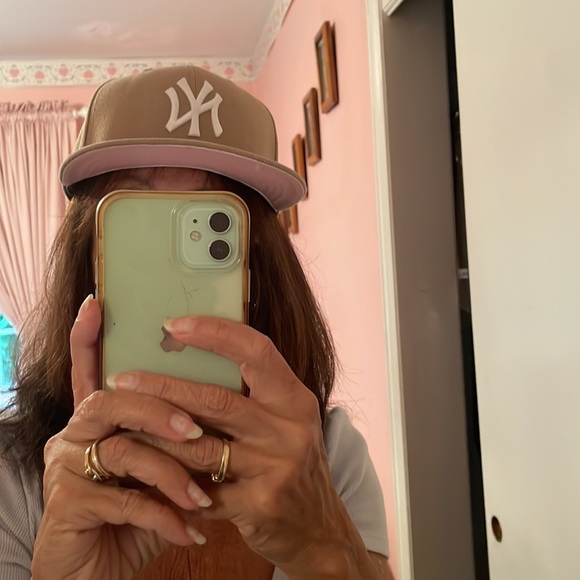 NEW NY Yankees Camel & pink baseball cap - size 7.5 - Picture 13 of 13